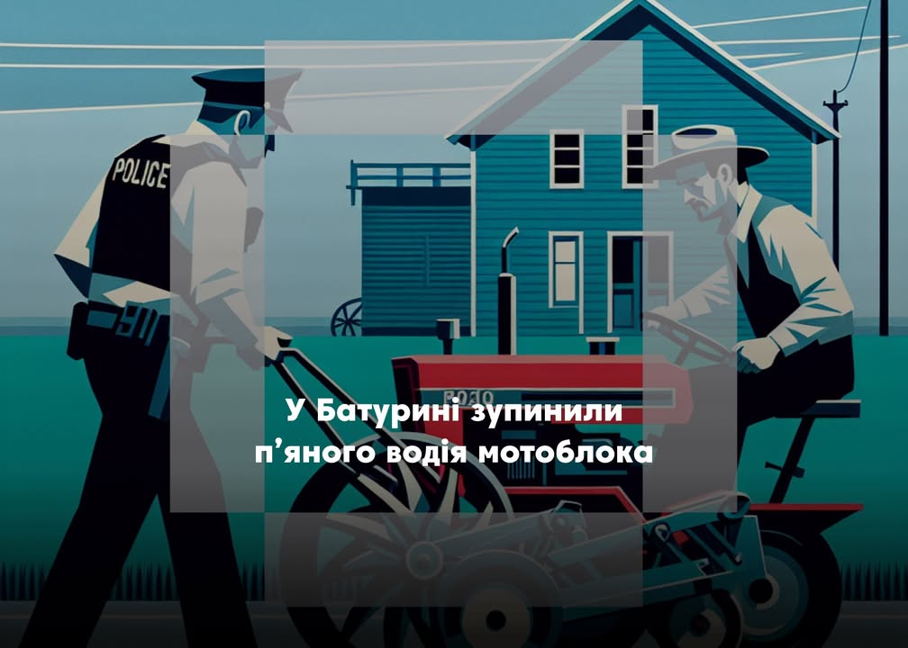 У Батурині поліцейські зупинили п’яного водія мотоблока